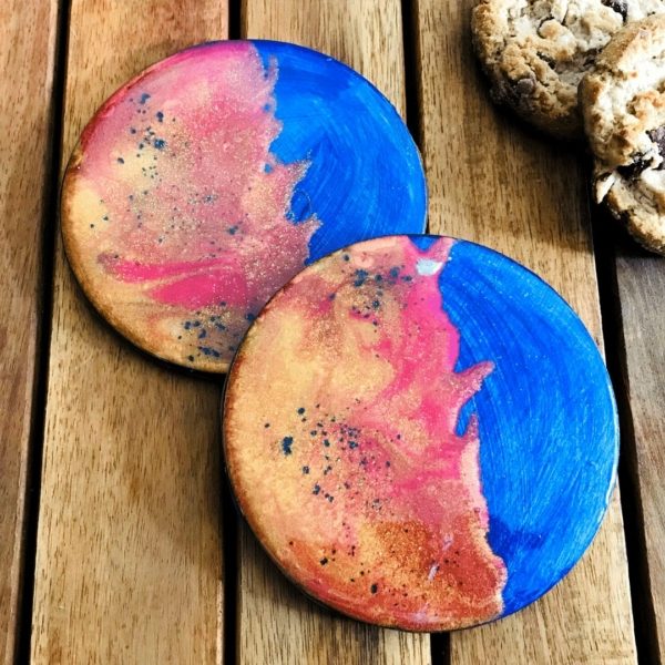 Planet coaster gift set - blue red gold