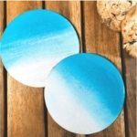 Coaster gift set - turquoise blue