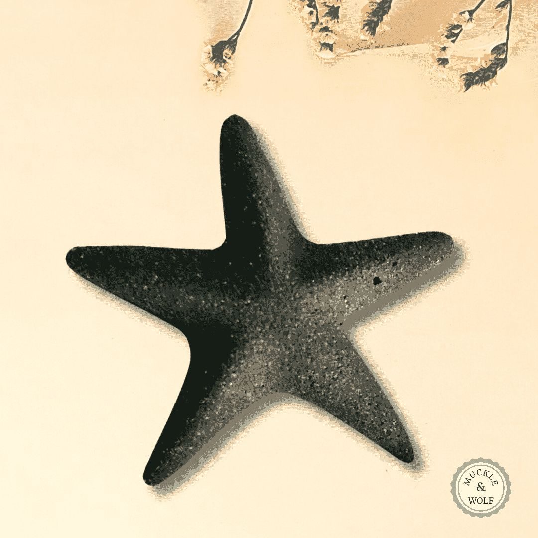 black granite starfish decoration jesmonite
