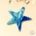 jesmonite blues greens marble effect starfish decoration