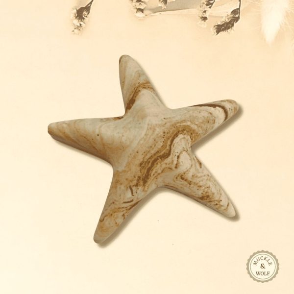 jesmonite starfish brown white marbled effect