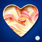 red orange yellow heart shape trinket dish