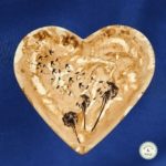 brown copper leaf heart shape dish dandelion image