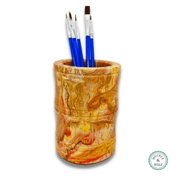 pen brush pot make up pot holder jesmonite