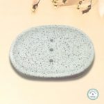 pale grey granite soap dish