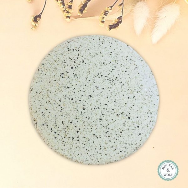 grey black speckle granite round coaster